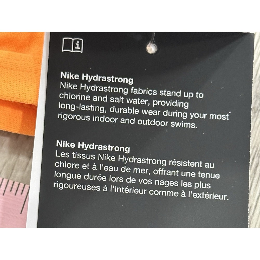Nike Hydrastrong Women's Orange Bikini Swimsuit Top Size Large NWT MSRP: $40 - Picture 4 of 9